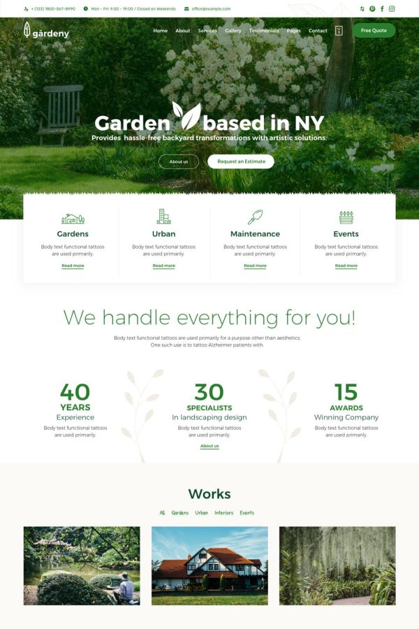 Download Landscaping - Garden Landscaper WordPress Theme The Ultimate Niche WordPress Theme for the Landscaping and Gardening Industry