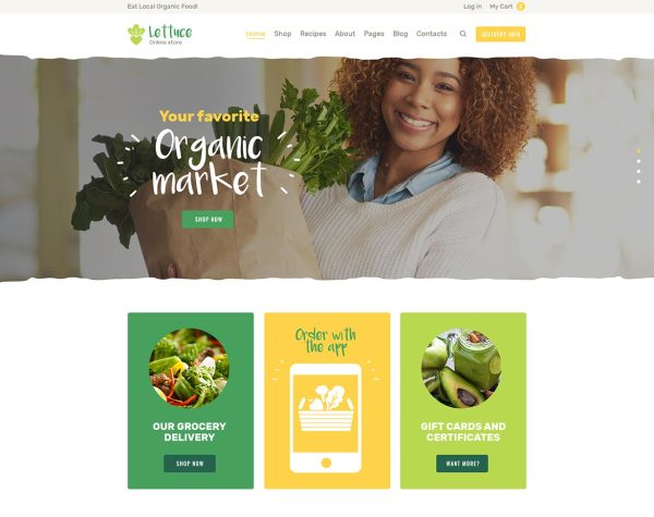 Download Lettuce Organic Food & Eco Products Store WordPress Theme