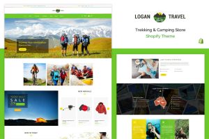 Download Logan - Trekking & Camping Store Shopify Theme Adventure, Camping & Trekking Equipments, Appearals, Tools Theme. Shoes, Tents, Knife, Torch, Tees!