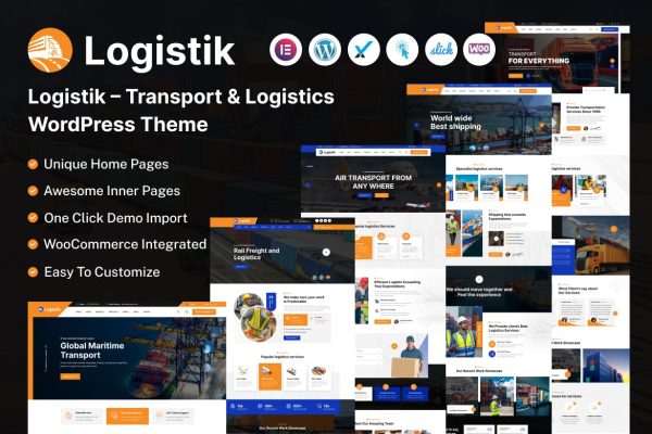 Download Logistik – Transport & Logistics WordPress Theme Logistik WordPress Theme created for transportation, logistics, cargo, air freight, truck freight