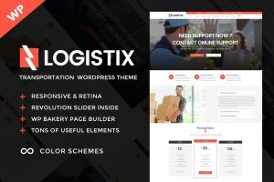 Download Logistix - Transportation WordPress Theme Powerful WordPress Theme tailored for logistics and cargo websites