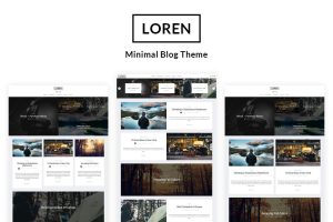 Download Loren Minimal Personal WordPress Blog Theme Loren is a modern and minimal WordPress blog theme, ready to start writing captivating articles.