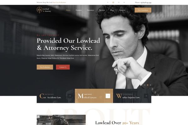 Download Lowlead - Attorney & Lawyers WordPress Theme adviser, advocate, attorney, barrister, business, company, consulting, corporate, justice, law, law