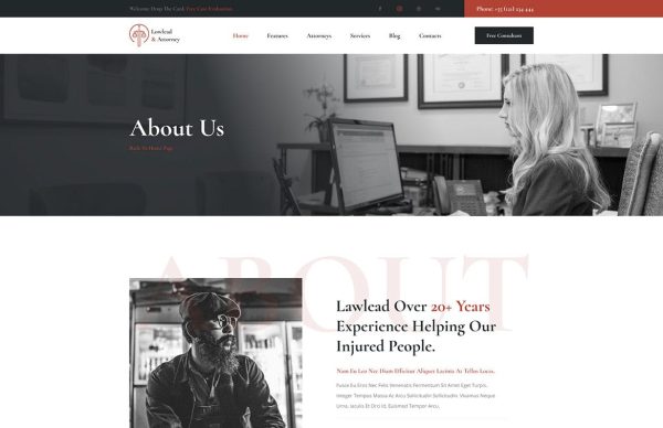 Download Lowlead - Attorney & Lawyers WordPress Theme adviser, advocate, attorney, barrister, business, company, consulting, corporate, justice, law, law