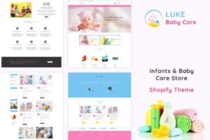 Download Luke - Infants & Baby Care Store Shopify Theme Kids, Infants and Baby Products, Clothing, Healthcare Products Showcase and Online Shopping Theme!