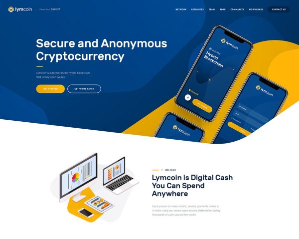 Download Lymcoin - Cryptocurrency & ICO WordPress Theme Stylish Cryptocurrency & ICO WordPress Theme