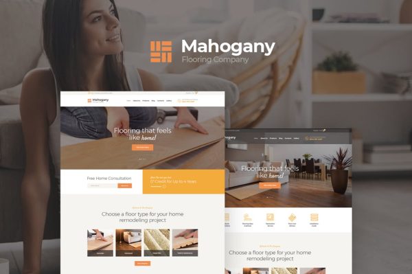 Download Mahogany Flooring Company WordPress Theme