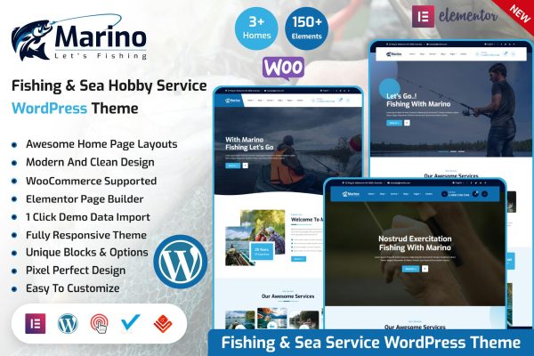 Download Marino - Fishing & Sea Hobby WordPress Theme Fishing Solution And Service WordPress Theme is specially designed for fishing club and sea club