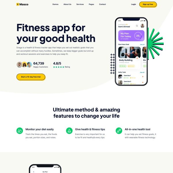 Download Masco - Saas Software Startup WordPress Software, Apps & Technology Digital Agency