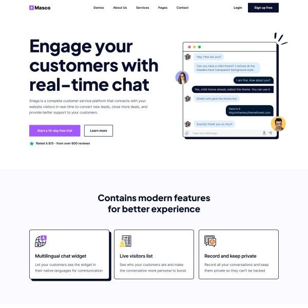 Download Masco - Saas Software Startup WordPress Software, Apps & Technology Digital Agency