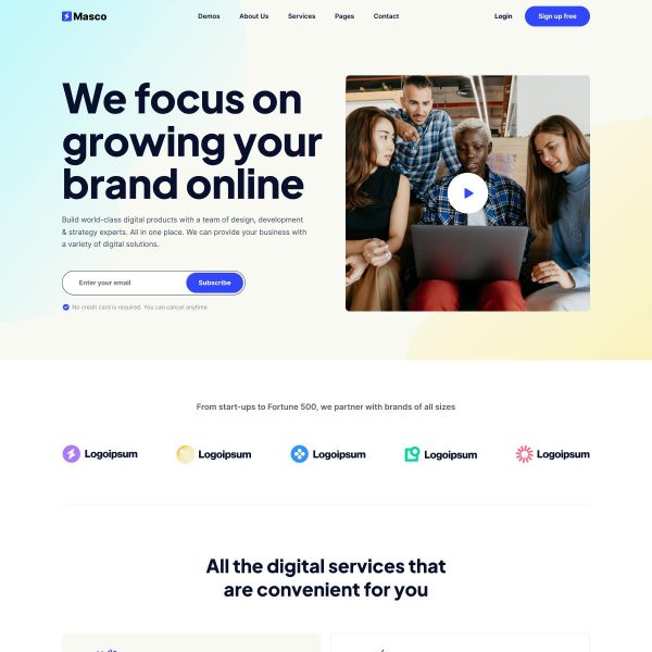 Download Masco - Saas Software Startup WordPress Software, Apps & Technology Digital Agency