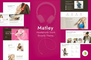 Download Matley - Headphone & Electronics Store Shopify Mobile Friendly Audio and Video Devices eCommerce Shop Template. Minimal and Clean Shopify Theme.