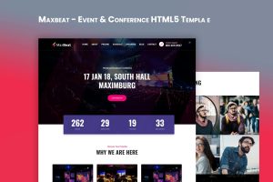 Download Maxbeat - Event & Conference HTML5 Templa e Event & Conference