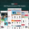 Download Maxshop - Multipurpose eCommerce HTML Template Clean and elegant design for online shop, store online market store with 3 mobile layouts