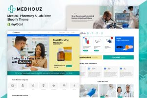 Download Medhouz - Medical, Pharmacy & Lab Store Shopify Th Responsive, Multipurpose Medical Mirjana Supplies, Drugstore, Hospital Clinics Pharma Online Stores.