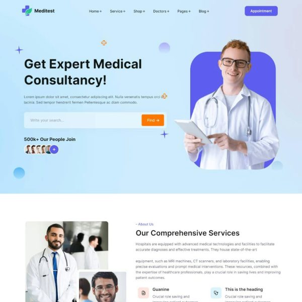 Download Meditest - Health Care Medical & Hospital Theme Your Healthcare Website with a Professional Medical & Hospital Theme