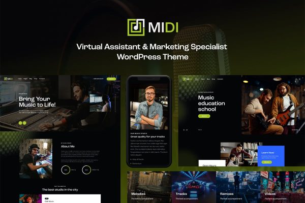 Download Midi Sound & Music Production WordPress Theme