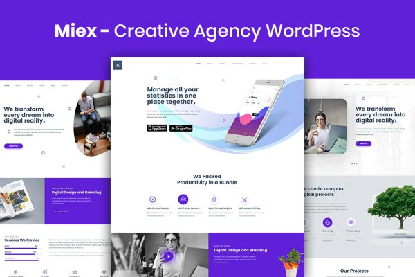 Download Miex - Creative Agency WordPress agency, agency portfolio, creative agency, creative business, creative multipurpose, creative