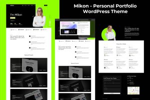 Download Mikon - Personal Portfolio WordPress Theme creative portfolio, cv, design, elementor, freelace portfolio, freelance, personal portfolio