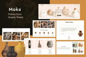 Download Moca - Ceramic Pots, Handmade Artist Shopify Theme Responsive Shopify eCommerce Template, Best for Handicrafts, Handmade Jewels & Furniture Products.