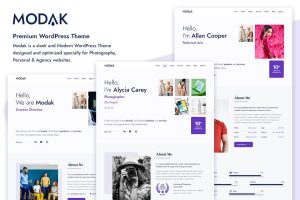 Download Modak - One Page WordPress Theme Theme designed and optimized specially for Agency, Photography and Personal Website.