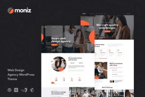 Download Moniz - Web Design Agency WordPress Theme suitable for all agencies whether you are a web agency, freelancer, web design company