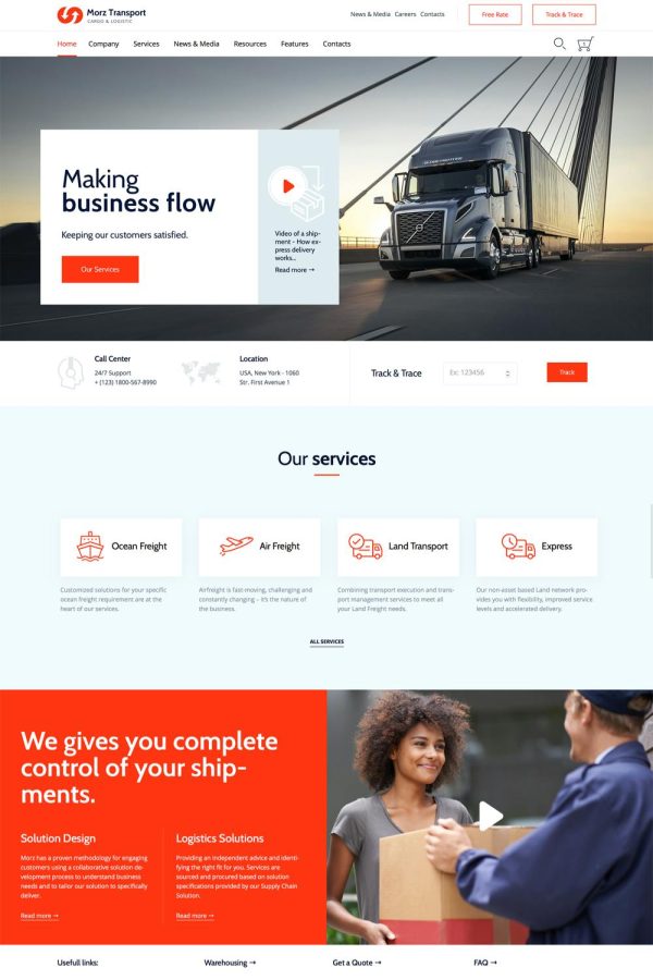 Download Morz - Transport Cargo Logistics WordPress Theme The Ultimate Niche WordPress Theme for the Transport, Cargo and Logistics Sector