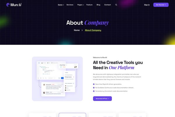 Download MunAi - AI Writer & Copywriting WordPress Theme ai, ai content, ai copywriting, AI Landing, ai writer, chatbot, chatgpt, content generator, content