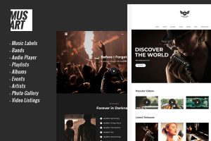 Download Musart - Music Label and Artists WordPress Theme Musart is a WordPress theme for Music labels, Bands, Artists, Musicians, Producers, and Music lovers