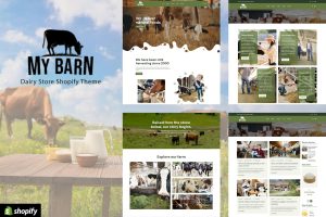 Download Mybarn - Organic Food, Milk Store Shopify Theme Food Delivery, Farm Fresh Products Websites. Meat Shops, Organic Produces Sale. Milk, Dairy Supplies