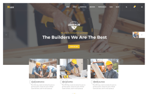Download Nah Construction, Building Business WordPress architecture, building, company, construction, constructor, contractor, corporate, essential grid,