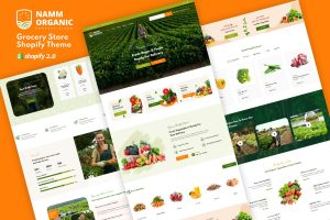 Download Namm - Grocery Store Shopify Theme Retail, Supermarket ecommerce Design. Departmental Stores, Big Brand Companies Shop Websites, Food..
