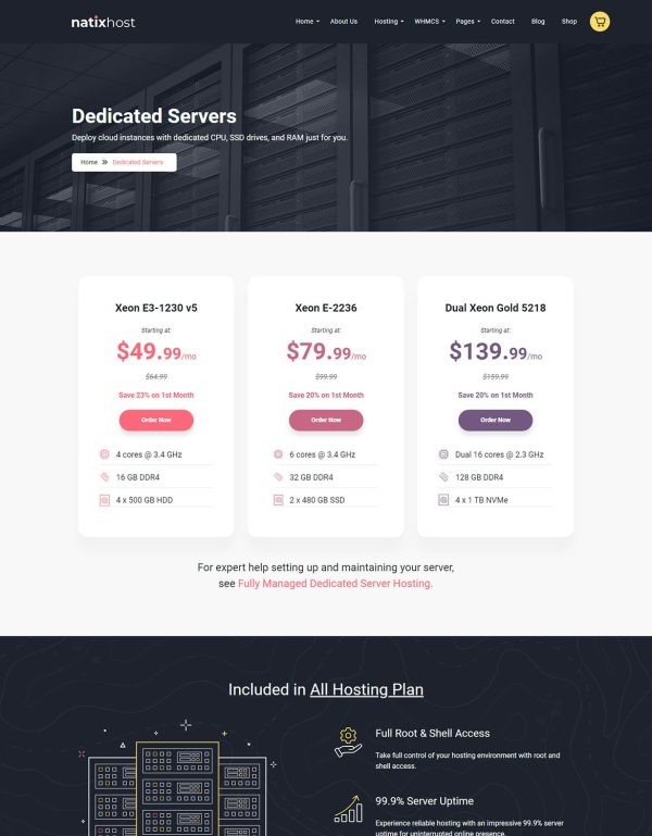 Download Natix | Web Hosting WordPress Theme Web Hosting WordPress Theme