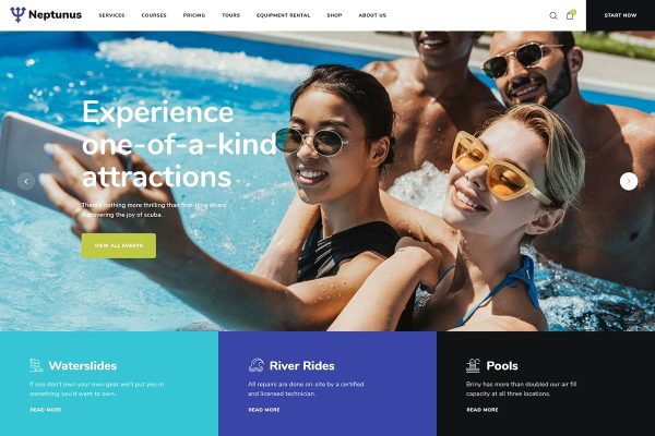 Download Neptunus Water & Amusement Park WordPress Theme