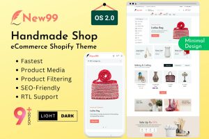 Download New99 - Handmade Shop eCommerce Shopify Theme 2.0 New99 fully customizable fastest art, crafts, home decor, handmade shop eCommerce Shopify theme, RTL
