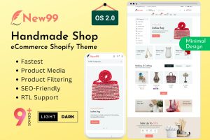 Download New99 - Handmade Shop eCommerce Shopify Theme 2.0 New99 fully customizable fastest art, crafts, home decor, handmade shop eCommerce Shopify theme, RTL