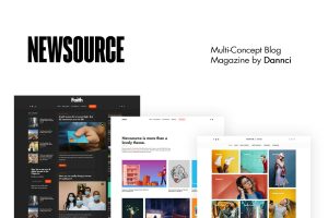Download Newsource - Multi-Concept Blog Magazine Elementor compatible theme developed thanks to experience in online magazines