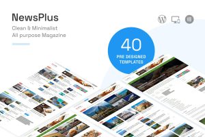 Download NewsPlus - News and Magazine WordPress theme Clean and fast WordPress Theme with 20 ready made layouts for drag-n-drop page builder.