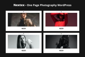 Download Nextex - One Page Photography WordPress Theme agency, art, clean, creative, designer, elementor, gallery, modern, one page, personal, photography