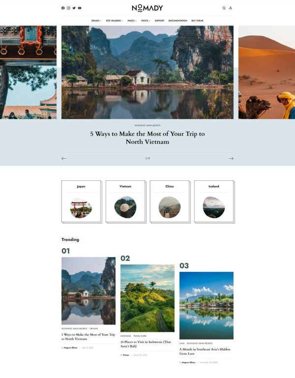 Download Nomady - Magazine Theme for Digital Nomads A WordPress theme made for the Digital Nomads