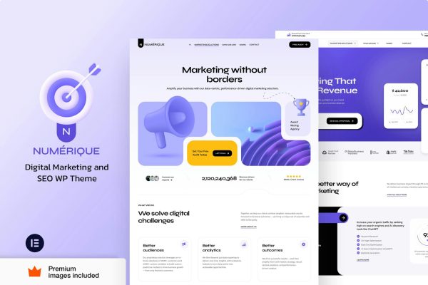 Download Numérique - SEO Digital Marketing WordPress This lovely niche Elementor Pro WordPress theme built for the Digital Marketing industry