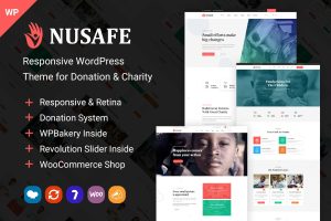 Download Nusafe | WordPress Theme for Donation & Charity Ultra Responsive and Retina WordPress Theme suitable for all types of Donation and Charity Websites