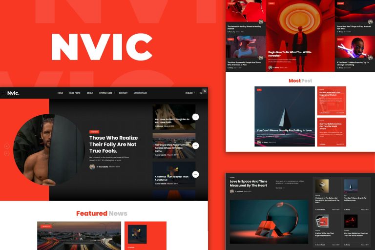 Download NVIC Blog and Magazine HTML Template