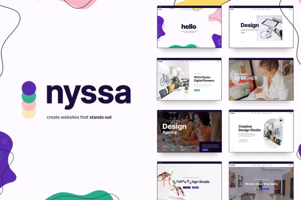 Download Nyssa - Unique Lottie Animation WordPress theme Modern theme with a vibrant and distinguished design