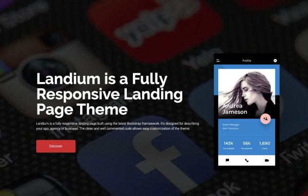 Download One Page Landing Page WordPress Theme agency, app, landing, one page, onepage, single page, landing page, marketing, mobile, android