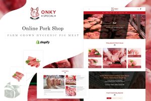 Download Onky | Pork, Meat Shopify Theme Chicken & Meat Online Store Shopify Theme. Pork, Prawns, Fish Butcher & Farm Sale eCommerce Websites