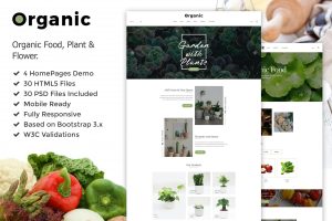 Download Organic - Plant, Flower & Food HTML5 Template Organic Plant Flower Food