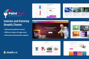 Download Paintpros - Painting Company Shopify Store Paint company Business e-commerce store,Technology, Dropshipping, 2.0, House and commercial purpose.