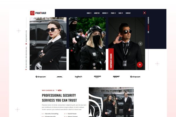 Download Panthar - Security & CCTV Service WordPress Theme Security, CCTV Service, bodyguards, Locksmith, Guard House, House Safety Services WordPress Theme