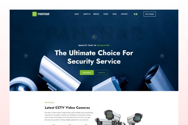 Download Panthar - Security & CCTV Service WordPress Theme Security, CCTV Service, bodyguards, Locksmith, Guard House, House Safety Services WordPress Theme